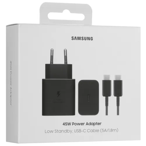 Сетевое зарядное устройство Samsung 45w, черный